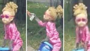 Animal cruelty in Indonesia: Monkey dressed up as girl, chained, tortured and forced to beg on roadside