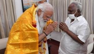 PM Modi meets spiritual leader Bangaru Adigalar in Chennai