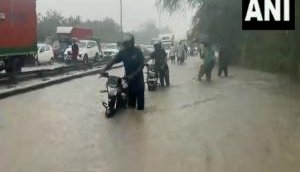 Delhi-Gurugram expressway waterlogged after heavy downpour, traffic jam for up to 5 km