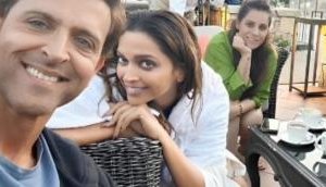 'Fighter' shoot in Italy: Hrithik Roshan, Deepika Padukone pose for selfie